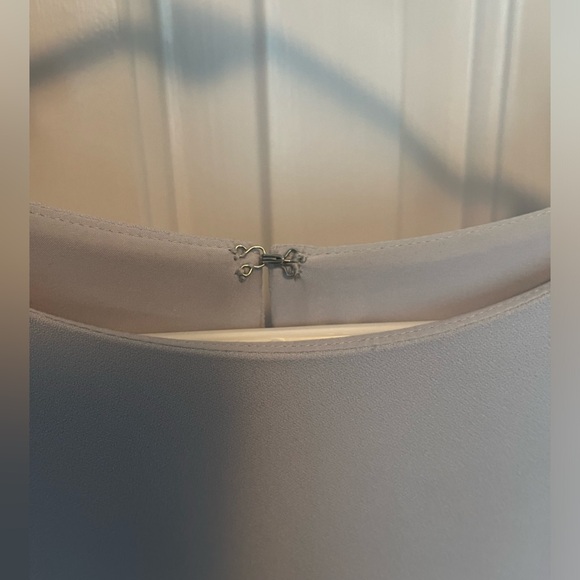 Light grey 100% polyester fully lined knee length dress - Picture 4 of 6